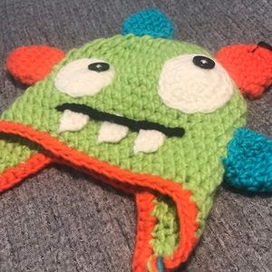 Baby Hat Green Monster 0-6 months